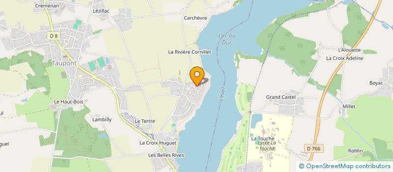 localisation de l'entreprise LES MARINIERS DU LAC  TAUPONT