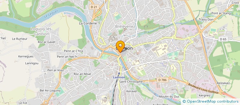 localisation de l'entreprise LES MARIONNETTES  LANNION