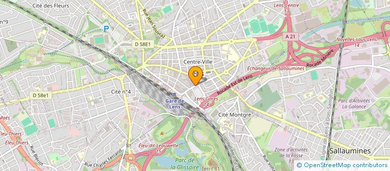 localisation de l'entreprise LES MARMOTS  LENS