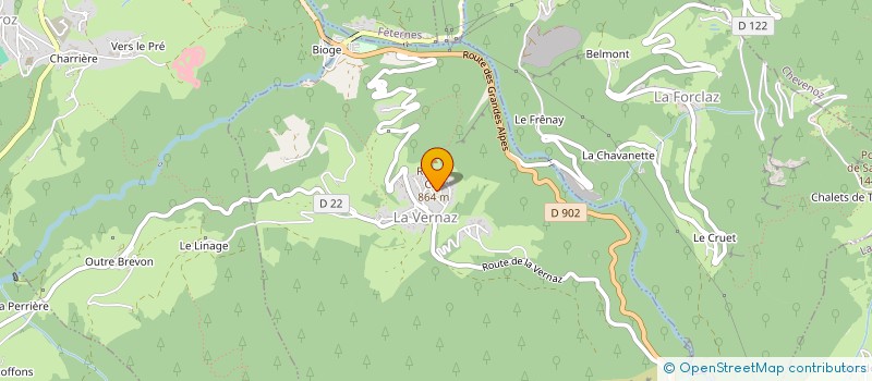 localisation de l'entreprise LES MARMOTS A LA MONTAGNE à LA VERNAZ