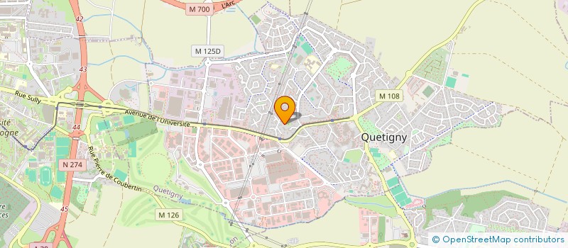 localisation de l'entreprise LES MARMOTTES à QUETIGNY