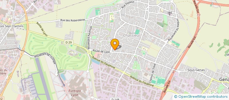 localisation de l'entreprise LES MARMOTTES  CHASSIEU