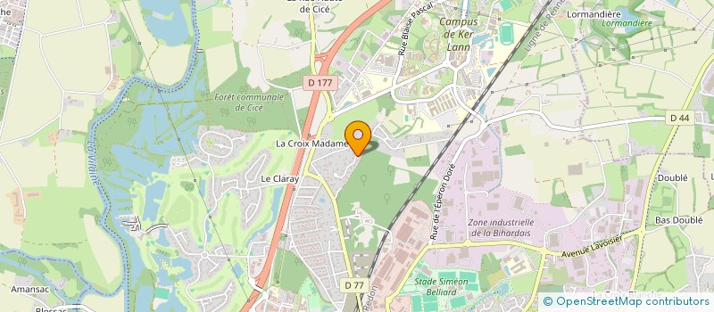 localisation de l'entreprise LES MARMOTTES  BRUZ