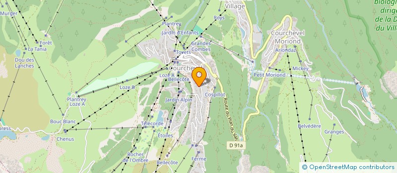 localisation de l'entreprise LES MARMOTTES à COURCHEVEL
