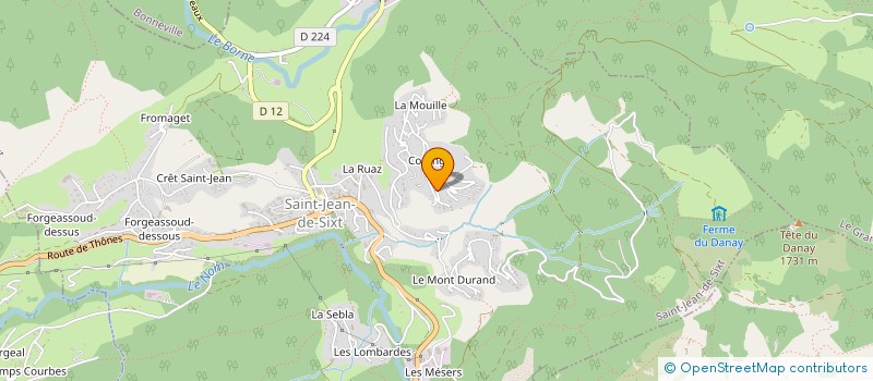 localisation de l'entreprise LES MARMOTTONS  SAINT-JEAN-DE-SIXT