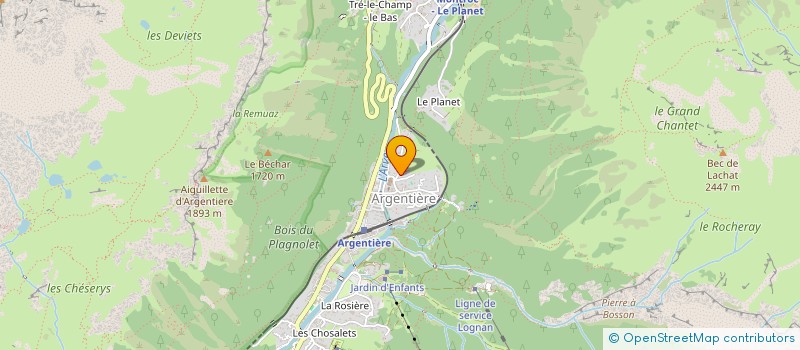 localisation de l'entreprise LES MARMOTTONS à CHAMONIX-MONT-BLANC