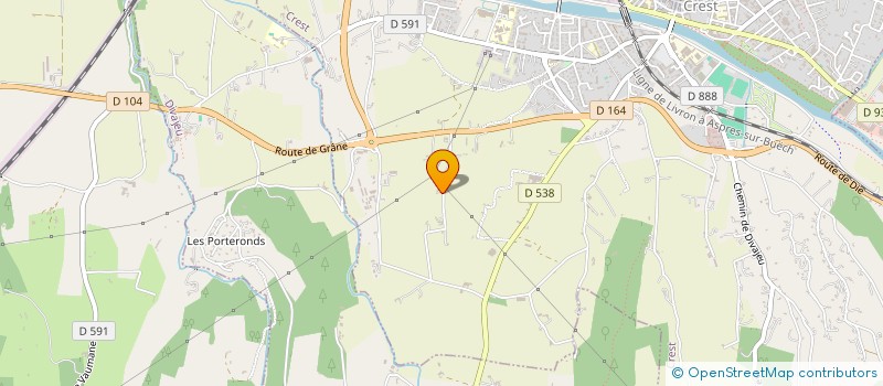 localisation de l'entreprise LES MAROUX  CREST