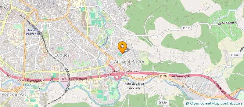 localisation de l'entreprise LES MARRONNIERS 13100 à AIX EN PROVENCE