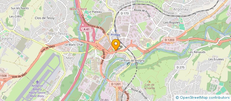 localisation de l'entreprise LES MARRONNIERS à ANNECY
