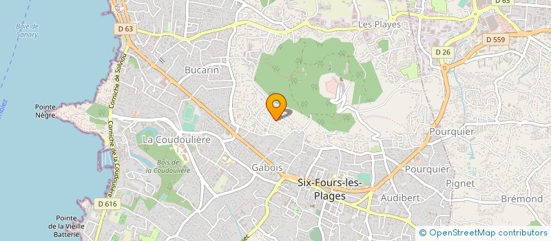 localisation de l'entreprise LES MARRONNIERS à SIX-FOURS-LES-PLAGES