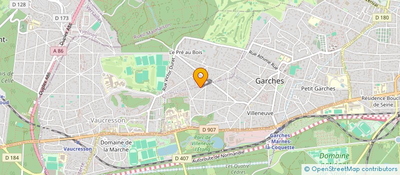 localisation de l'entreprise LES MARRONNIERS à GARCHES