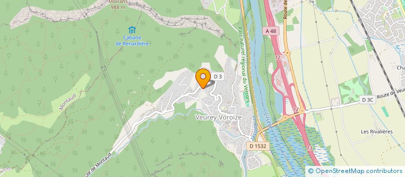 localisation de l'entreprise LES MARRONNIERS  VEUREY-VOROIZE