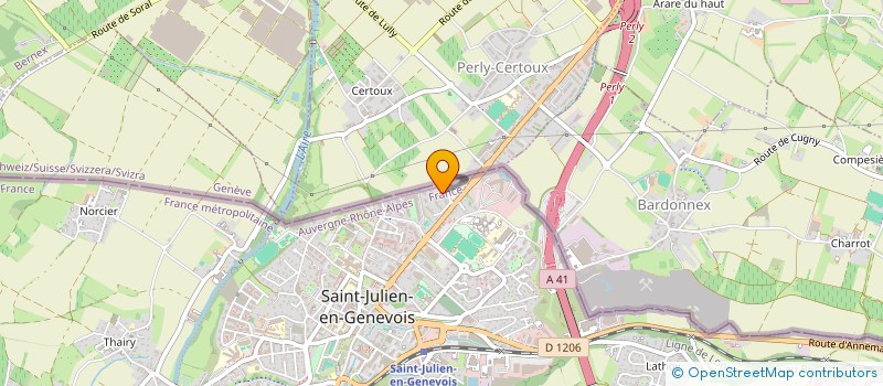 localisation de l'entreprise LES MARRONNIERS à SAINT-JULIEN-EN-GENEVOIS