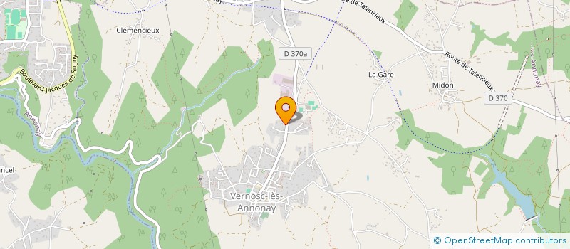 localisation de l'entreprise LES MARRONNIERS  VERNOSC-LES-ANNONAY