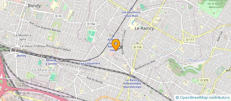 localisation de l'entreprise LES MARRONNIERS à VILLEMOMBLE