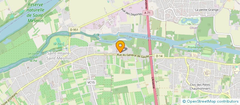 localisation de l'entreprise LES MARRONNIERS à OLIVET