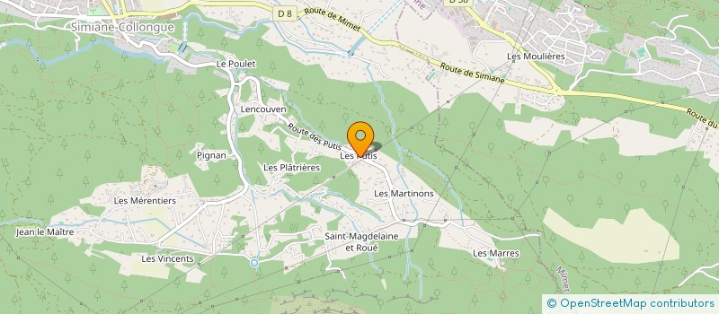 localisation de l'entreprise LES MARRONNIERS  SIMIANE-COLLONGUE