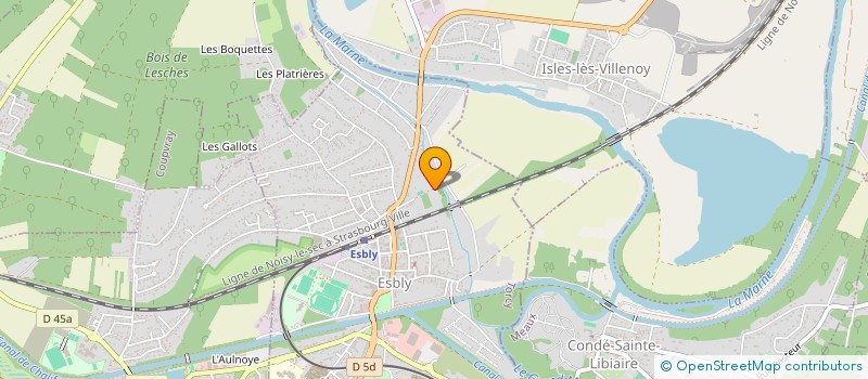 localisation de l'entreprise LES MARRONNIERS à ESBLY
