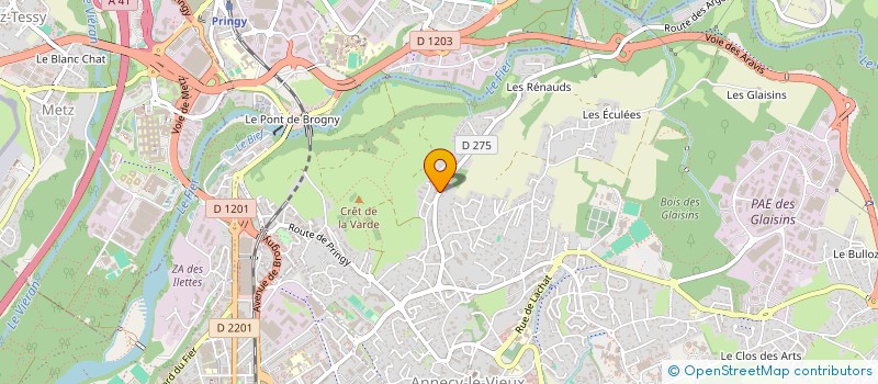 localisation de l'entreprise LES MARRONNIERS BLEUS  ANNECY