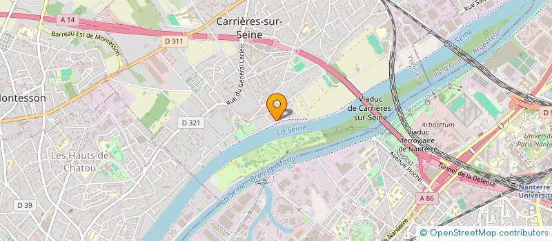 localisation de l'entreprise LES MARRONNIERS DE CARRIERES  CARRIERES-SUR-SEINE