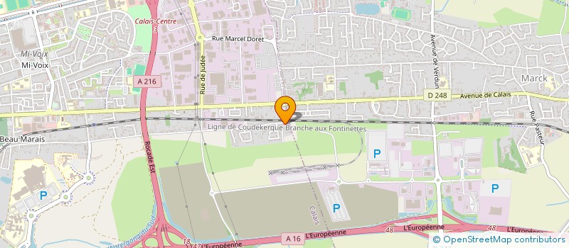 localisation de l'entreprise LES MARSOUINS DE CALAIS à CALAIS