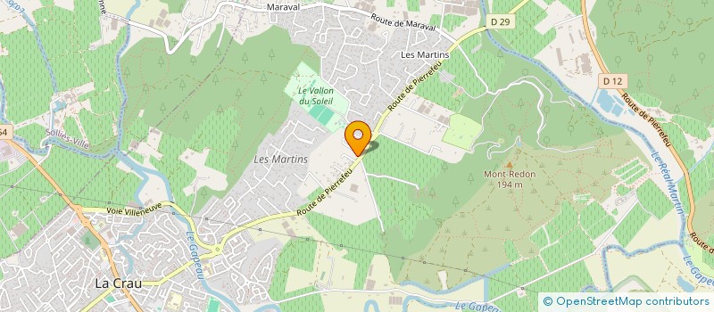 localisation de l'entreprise LES MARTIN  LA CRAU