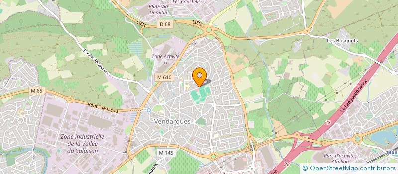 localisation de l'entreprise LES MARTINETS à VENDARGUES