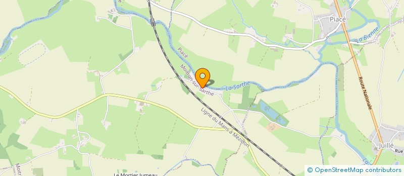 localisation de l'entreprise LES MARTINS PECHEURS  MOITRON SUR SARTHE