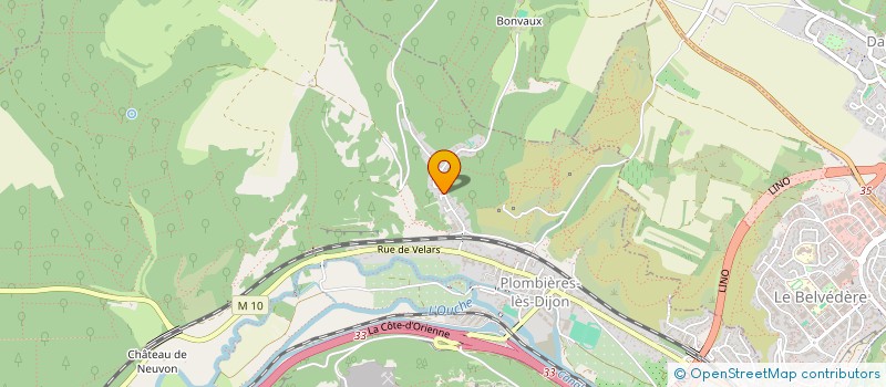 localisation de l'entreprise LES MARTINS PECHEURS  PLOMBIERES-LES-DIJON