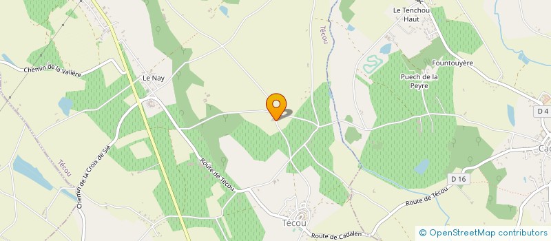 localisation de l'entreprise LES MARTISSES  TECOU