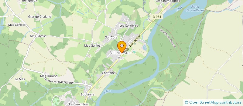 localisation de l'entreprise LES MAS  VILLETTE-SUR-AIN