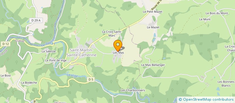 localisation de l'entreprise LES MAS à SAINT-MARTIN-SAINTE-CATHERINE