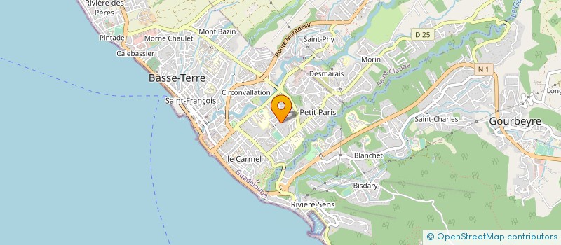 localisation de l'entreprise LES MATELAS  BAPTISTIDE à BASSE-TERRE