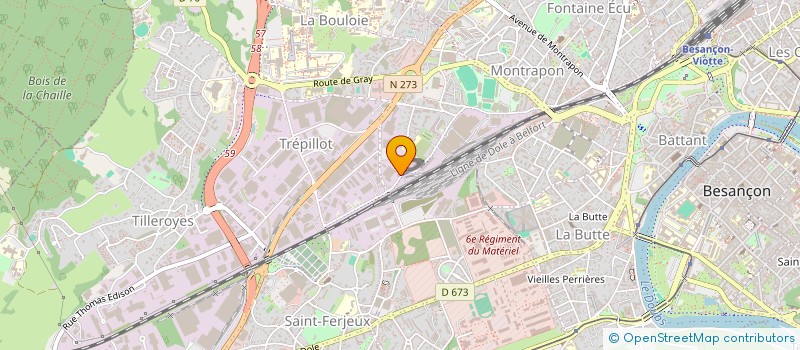 localisation de l'entreprise LES MATERIAUX COMTOIS à BESANCON