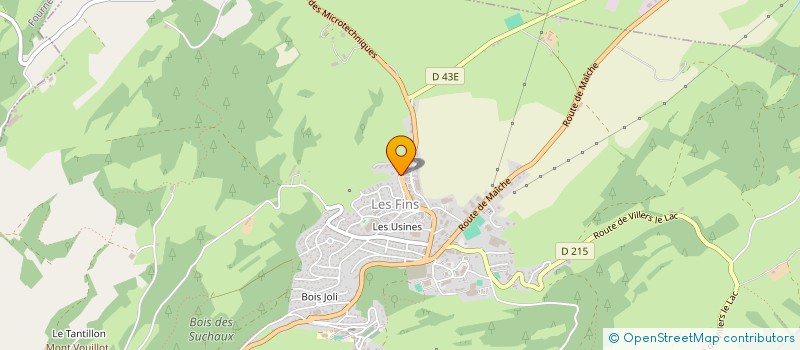 localisation de l'entreprise LES MATERIAUX DU HAUT DOUBS à LES FINS