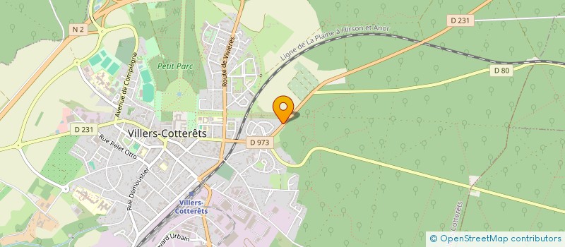 localisation de l'entreprise LES MATERIAUX DU VALOIS  VILLERS-COTTERETS