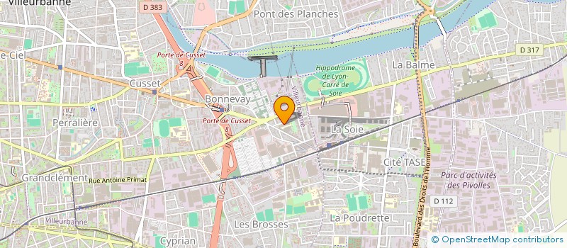 localisation de l'entreprise LES MATERVEILS  VILLEURBANNE