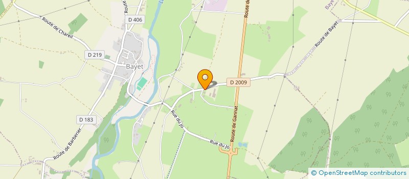 localisation de l'entreprise LES MATIERES CONSOMMABLES à BAYET