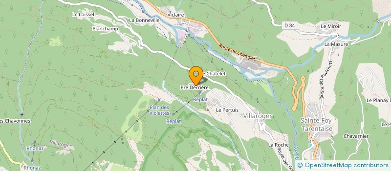 localisation de l'entreprise LES MAUDINES  VILLAROGER