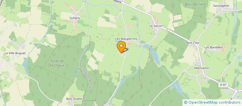 localisation de l'entreprise LES MAUPERRINS  FRANGY-EN-BRESSE