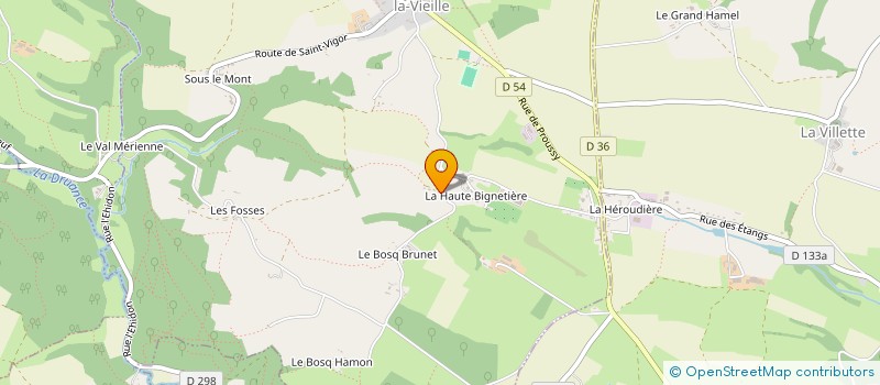 localisation de l'entreprise LES MAUVAISES HERBES - TIERS-LIEU ASSOCIATIF ET ECO-RESPONSABLE  CONDE-EN-NORMANDIE