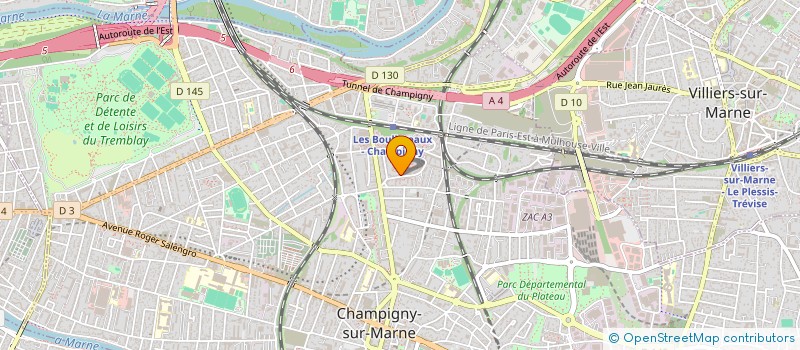 localisation de l'entreprise LES MEDECINS DE CHAMPIGNY SUR MARNE  CHAMPIGNY-SUR-MARNE