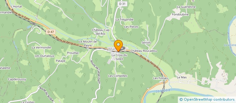 localisation de l'entreprise LES MEDIEVALES DE LA VEZERE  PEYZAC-LE-MOUSTIER