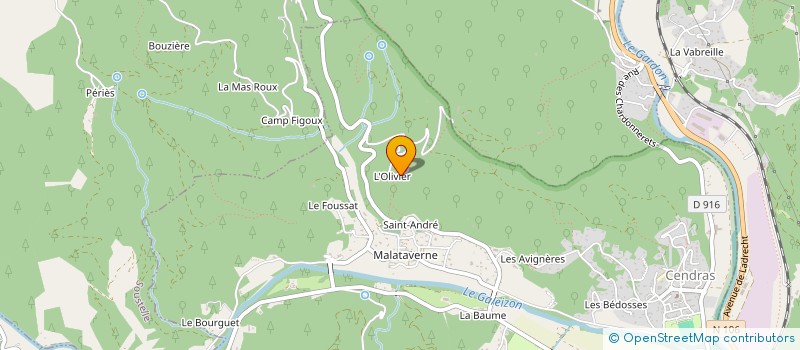 localisation de l'entreprise LES MEGAFONIS  CENDRAS