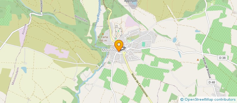 localisation de l'entreprise LES MEGERES DE L'HUMUS  MOUSSOULENS