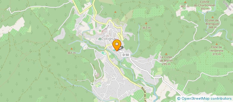 localisation de l'entreprise LES MELEZES  COTIGNAC