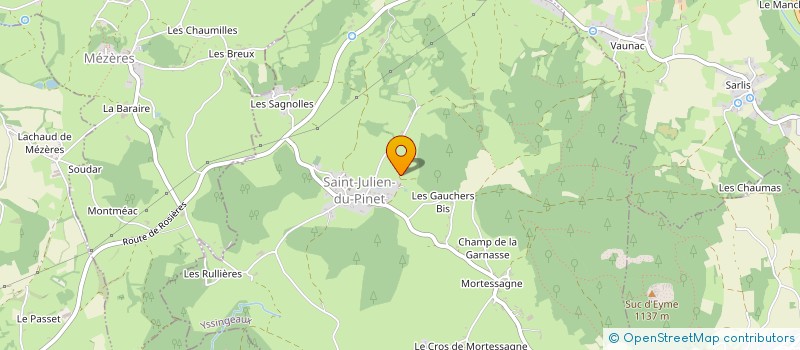 localisation de l'entreprise LES MENTHES A THE  SAINT-JULIEN-DU-PINET