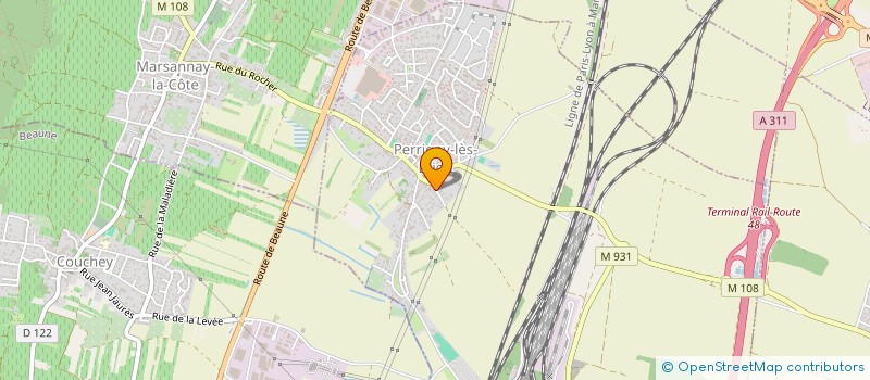 localisation de l'entreprise LES MENTORS  PERRIGNY-LES-DIJON