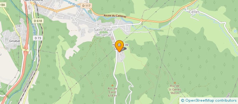 localisation de l'entreprise LES MENUISERIES ARIEGEOISES à SAINT-PAUL-DE-JARRAT