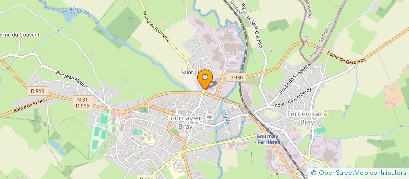 localisation de l'entreprise LES MENUISERIES BRAYONNES à GOURNAY-EN-BRAY